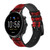 CA0147 Rouge Loup Bracelet de montre intelligente en cuir et silicone pour Fossil Smartwatch