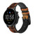 CA0156 Bois graphique Bracelet de montre intelligente en cuir et silicone pour Fossil Smartwatch