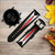 CA0200 Costume Noir Bracelet de montre intelligente en cuir et silicone pour Fossil Smartwatch