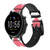 CA0207 Rose Noir Chevron Zigzag Bracelet de montre intelligente en cuir et silicone pour Fossil Smartwatch