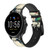 CA0226 Peinture Paon Bracelet de montre intelligente en cuir et silicone pour Fossil Smartwatch