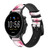 CA0281 Fleur de prunier Bracelet de montre intelligente en cuir et silicone pour Fossil Smartwatch
