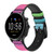 CA0284 Arc en ciel Motif Bracelet de montre intelligente en cuir et silicone pour Fossil Smartwatch