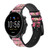 CA0325 Fleur rose Amandier Van Gogh Bracelet de montre intelligente en cuir et silicone pour Fossil Smartwatch