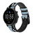 CA0386 Noir Chat Poche Bracelet de montre intelligente en cuir et silicone pour Fossil Smartwatch