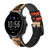 CA0422 Chat Noir Noir Chat Millésime Bracelet de montre intelligente en cuir et silicone pour Fossil Smartwatch
