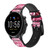 CA0519 Rose rose Bracelet de montre intelligente en cuir et silicone pour Fossil Smartwatch