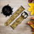 CA0691 Imprimer or Glitter Graphic Bracelet de montre intelligente en cuir et silicone pour Fossil Smartwatch