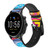 CA0710 hippie Art Bracelet de montre intelligente en cuir et silicone pour Fossil Smartwatch