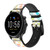 CA0791 Motif coloré coeur Bracelet de montre intelligente en cuir et silicone pour Fossil Smartwatch