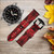 CA0147 Rouge Loup Bracelet de montre intelligente en cuir et silicone pour Wristwatch Smartwatch