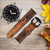 CA0156 Bois graphique Bracelet de montre intelligente en cuir et silicone pour Wristwatch Smartwatch