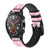 CA0245 Motif rose Léopard Bracelet de montre intelligente en cuir et silicone pour Wristwatch Smartwatch
