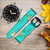CA0291 Turquoise Texture Motif imprimé Gemme Bracelet de montre intelligente en cuir et silicone pour Wristwatch Smartwatch