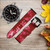 CA0336 Tie dye rouge Bracelet de montre intelligente en cuir et silicone pour Wristwatch Smartwatch
