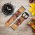 CA0340 Dragon métal Texture imprimé graphique Bracelet de montre intelligente en cuir et silicone pour Wristwatch Smartwatch