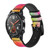 CA0342 Tie Dye Couleur Bracelet de montre intelligente en cuir et silicone pour Wristwatch Smartwatch