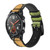 CA0390 Radio Vert bakélite millésimé Bracelet de montre intelligente en cuir et silicone pour Wristwatch Smartwatch