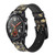 CA0393 Noir Fleur Amandier Van Gogh Bracelet de montre intelligente en cuir et silicone pour Wristwatch Smartwatch