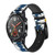 CA0533 Daisy bleu Bracelet de montre intelligente en cuir et silicone pour Wristwatch Smartwatch