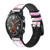 CA0548 Flore de fleur rose douce Bracelet de montre intelligente en cuir et silicone pour Wristwatch Smartwatch
