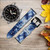 CA0737 Tissu Indigo Tie Dye Bracelet de montre intelligente en cuir et silicone pour Wristwatch Smartwatch