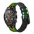 CA0760 Afrique du Sud Drapeau Bracelet de montre intelligente en cuir et silicone pour Wristwatch Smartwatch