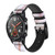 CA0777 Imprimer Graphique marbre rose Bracelet de montre intelligente en cuir et silicone pour Wristwatch Smartwatch