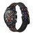 CA0829 Roman Bouclier Bleu Bracelet de montre intelligente en cuir et silicone pour Wristwatch Smartwatch