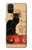 S2739 Chat Noir Noir Chat Millésime Etui Coque Housse pour OnePlus Nord N10 5G