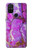 S2907 Violet Turquoise Pierre Etui Coque Housse pour OnePlus Nord N10 5G