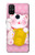 S3025 Rose Maneki Neko chat chanceux Etui Coque Housse pour OnePlus Nord N10 5G