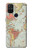 S3418 Carte du monde millésimé Etui Coque Housse pour OnePlus Nord N10 5G