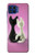 S1832 Chat d'amour Etui Coque Housse pour Motorola One 5G