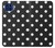 S2299 Noir Pois Etui Coque Housse pour Motorola One 5G