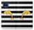 S2882 Noir et blanc rayé Dauphin d'or Etui Coque Housse pour Motorola One 5G