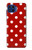 S2951 Rouge Pois Etui Coque Housse pour Motorola One 5G