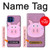 S3269 Porc Dessin animé Etui Coque Housse pour Motorola One 5G