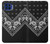 S3363 Motif Bandana Noir Etui Coque Housse pour Motorola One 5G