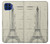 S3474 Dessin Architectural Eiffel Etui Coque Housse pour Motorola One 5G