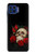 S3753 Roses de crâne gothique sombre Etui Coque Housse pour Motorola One 5G