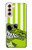S2323 Crocodile vert drôle d'alligator Etui Coque Housse pour Samsung Galaxy S21 5G