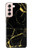S2896 Marbre d'or imprimé graphique Etui Coque Housse pour Samsung Galaxy S21 5G