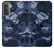 S2959 Marine Bleu Camo camouflage Etui Coque Housse pour Samsung Galaxy S21 5G