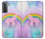 S3070 Arc en ciel pastel ciel Licorne Etui Coque Housse pour Samsung Galaxy S21 5G