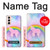 S3070 Arc en ciel pastel ciel Licorne Etui Coque Housse pour Samsung Galaxy S21 5G