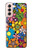 S3281 Motif coloré Hippie Fleurs Etui Coque Housse pour Samsung Galaxy S21 5G