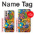 S3281 Motif coloré Hippie Fleurs Etui Coque Housse pour Samsung Galaxy S21 5G