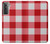 S3535 Rouge vichy Etui Coque Housse pour Samsung Galaxy S21 5G