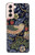S3791 William Morris Strawberry Thief Fabric Etui Coque Housse pour Samsung Galaxy S21 5G
